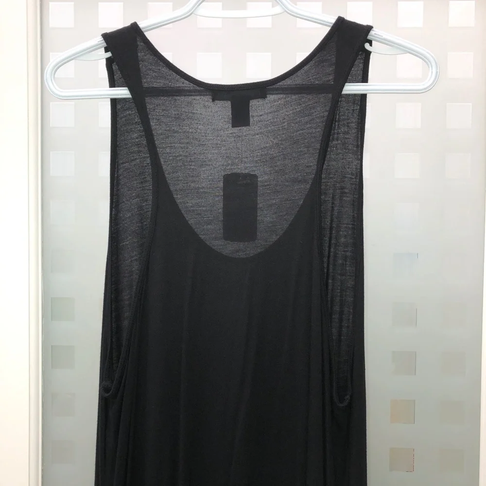 FOREVER 21 Scoop Neck + Side Sheer Knit Bi-Level Tank Top Black, Size L, NWT! - Picture 9 of 14